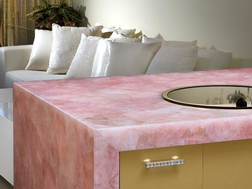 Кухня из розового мрамора – красота натурального камня в стиле Прованс